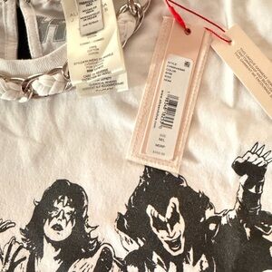 Alice + Olivia White Graphic Men's Shirt